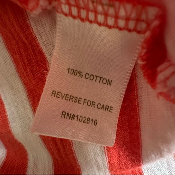 Garnett Hill Striped Cotton Womens Tunic Top Sz XL Beachy Flowy Vacation Boho - Picture 8 of 9